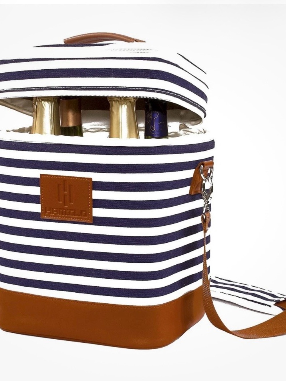 Hamilo 4 bottle insulated wine cooler tote.